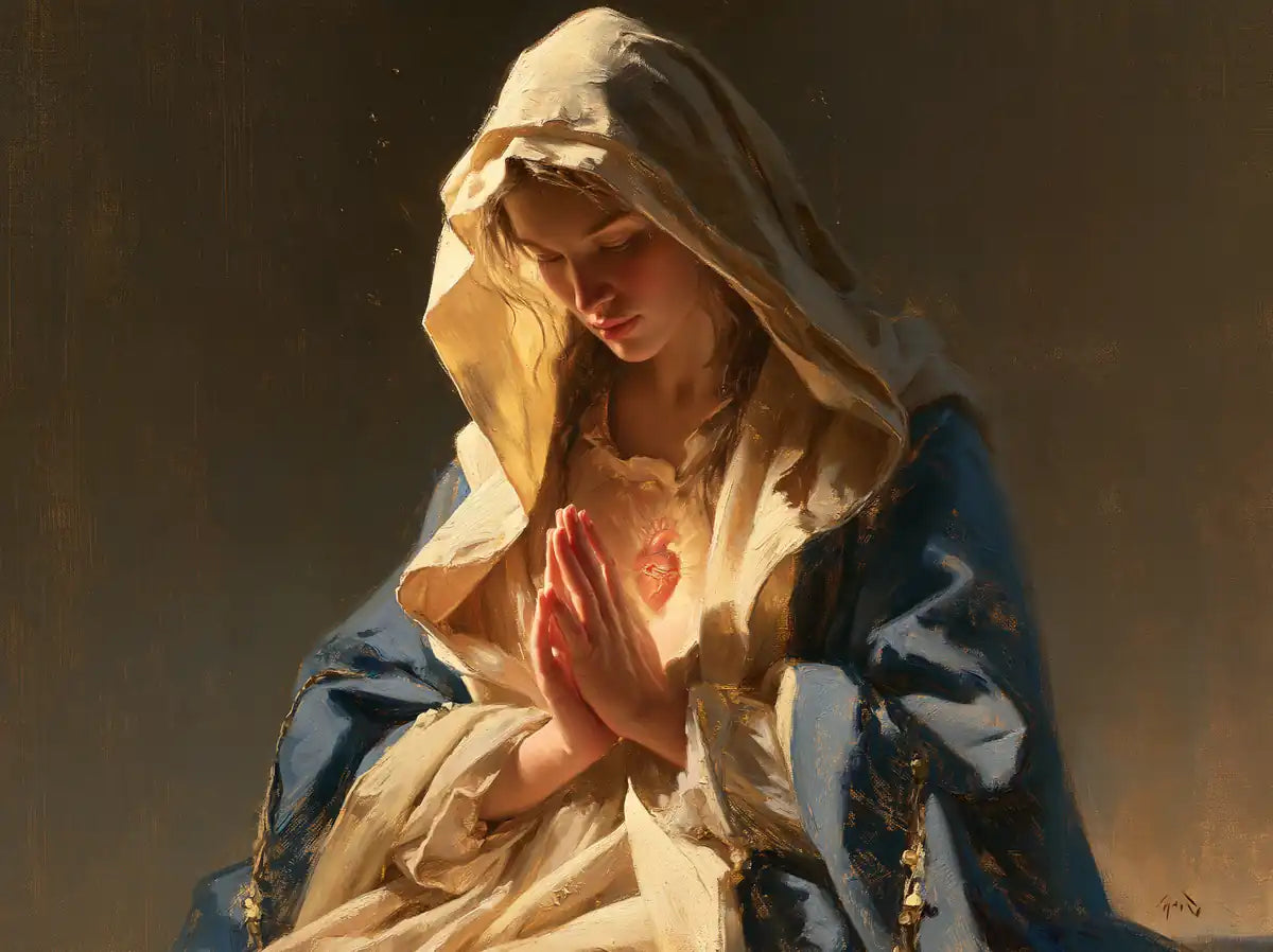 Immaculate Heart of Mary - The Silence of Devotion - Christian artwork collection