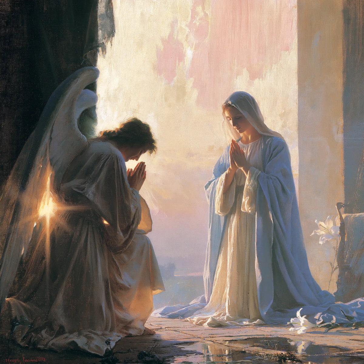 The Annunciation — The Golden Gleam before the Blue Mantle