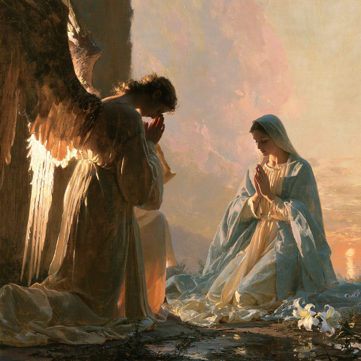 The Annunciation — The Turquoise Mantle before the Golden Sky