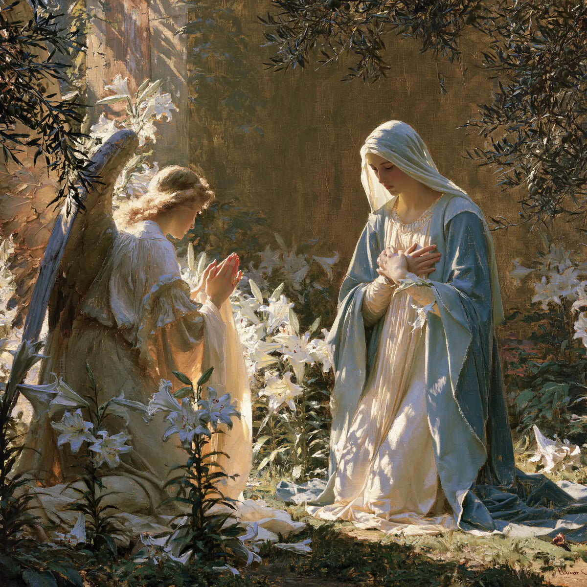 The Annunciation — Open Hands in the Light of Lilies