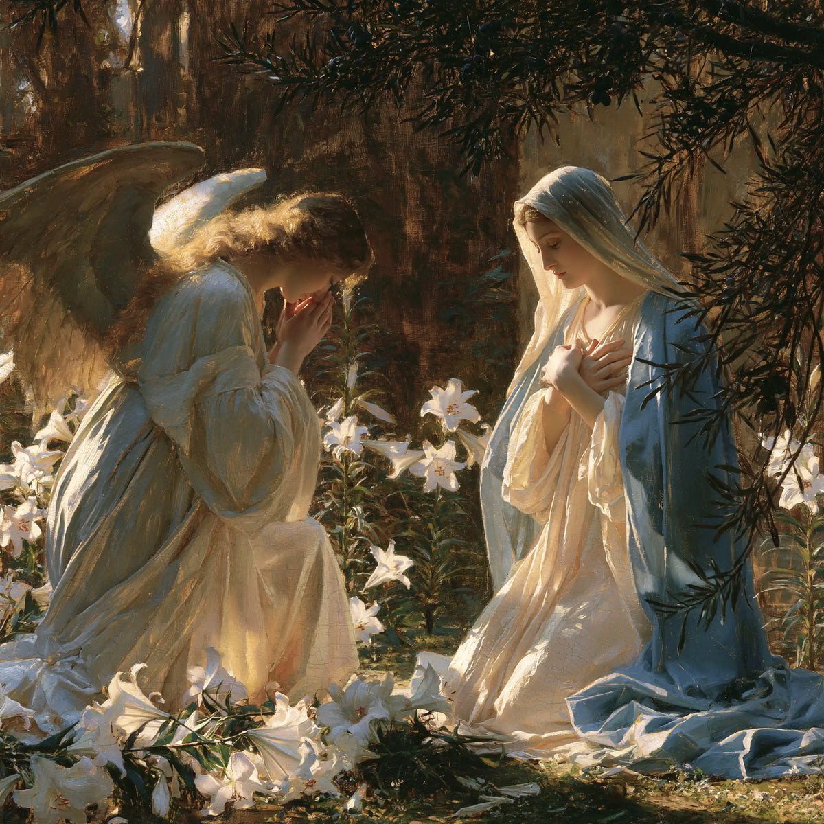 The Annunciation — The Flower between Recollected Hands