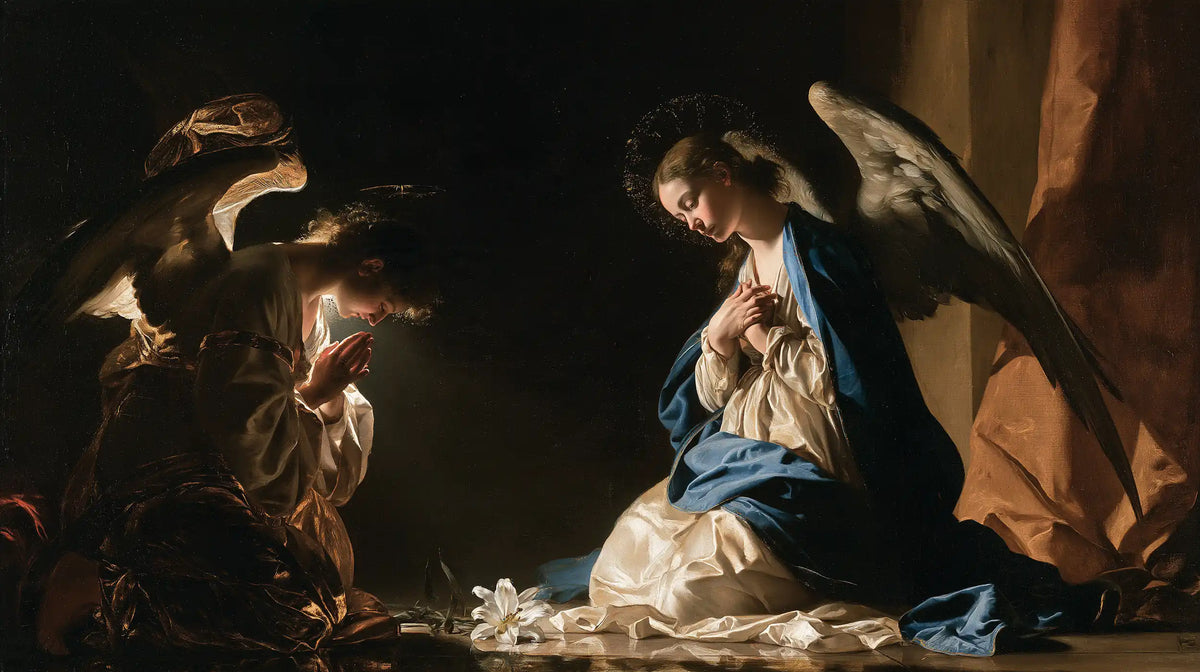 The Annunciation — The Two Winged Presences in the Gloom