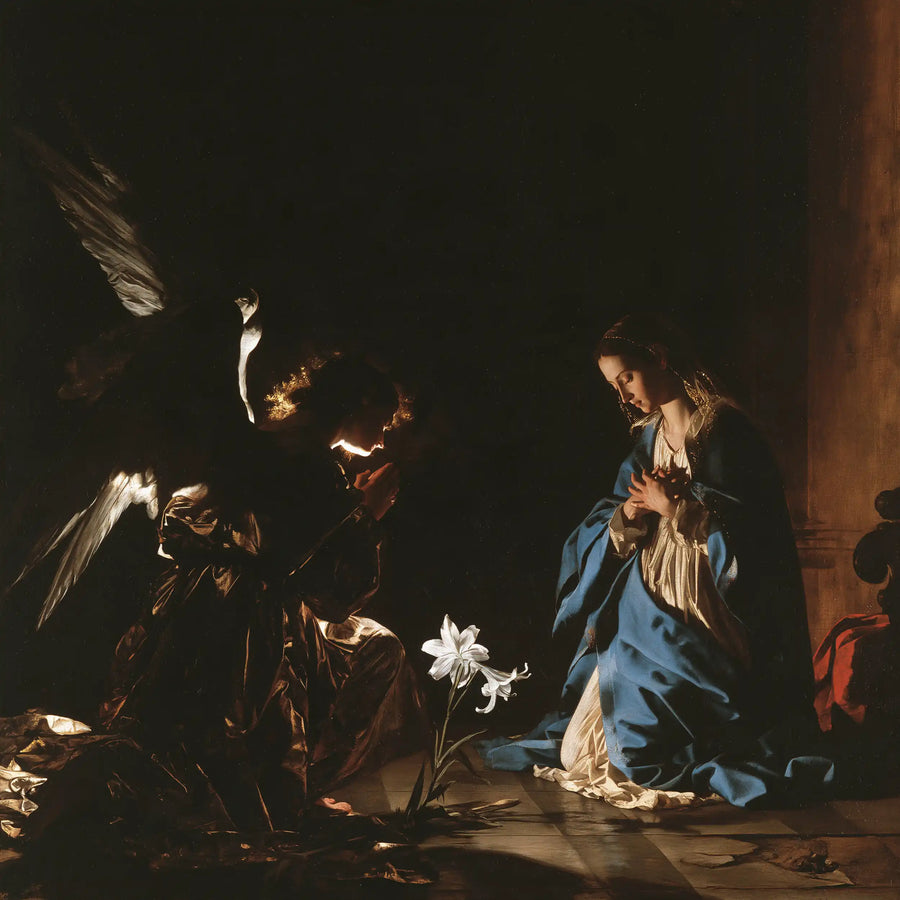The Annunciation - Black and Gold · Square n° 6