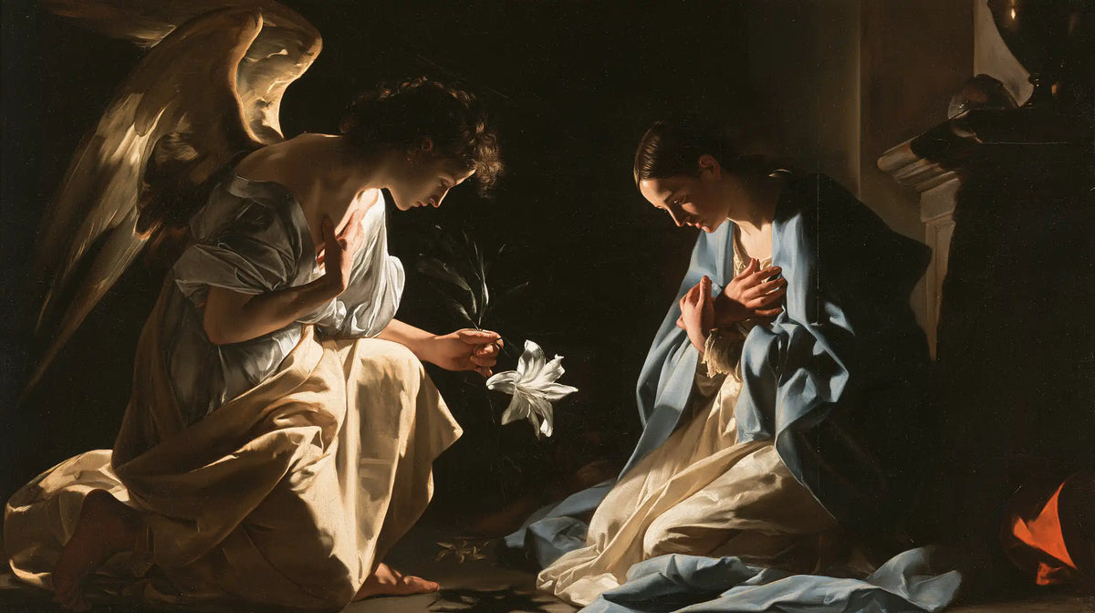 The Annunciation — The Lowered Lily beside the Prayer
