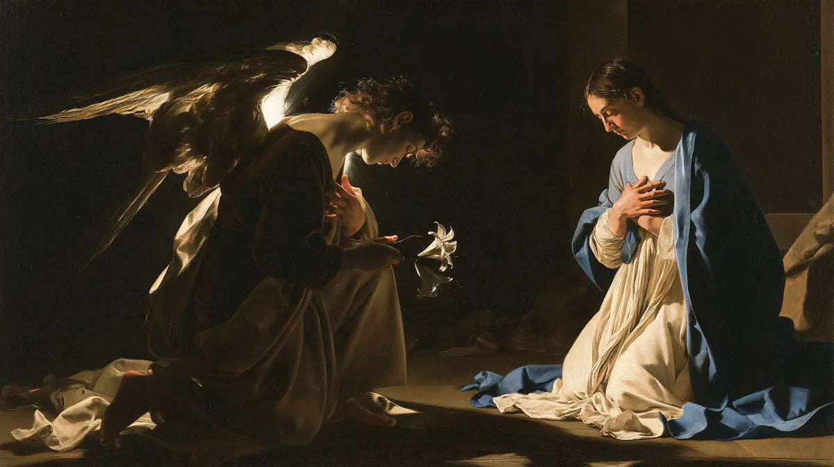 The Annunciation — The Lily between the Kneeling Figures