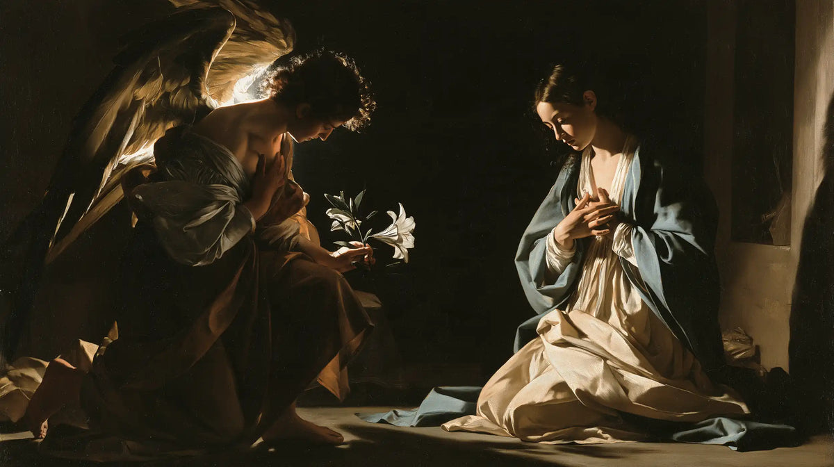 The Annunciation — The Pale Flower beneath the Bowed Face