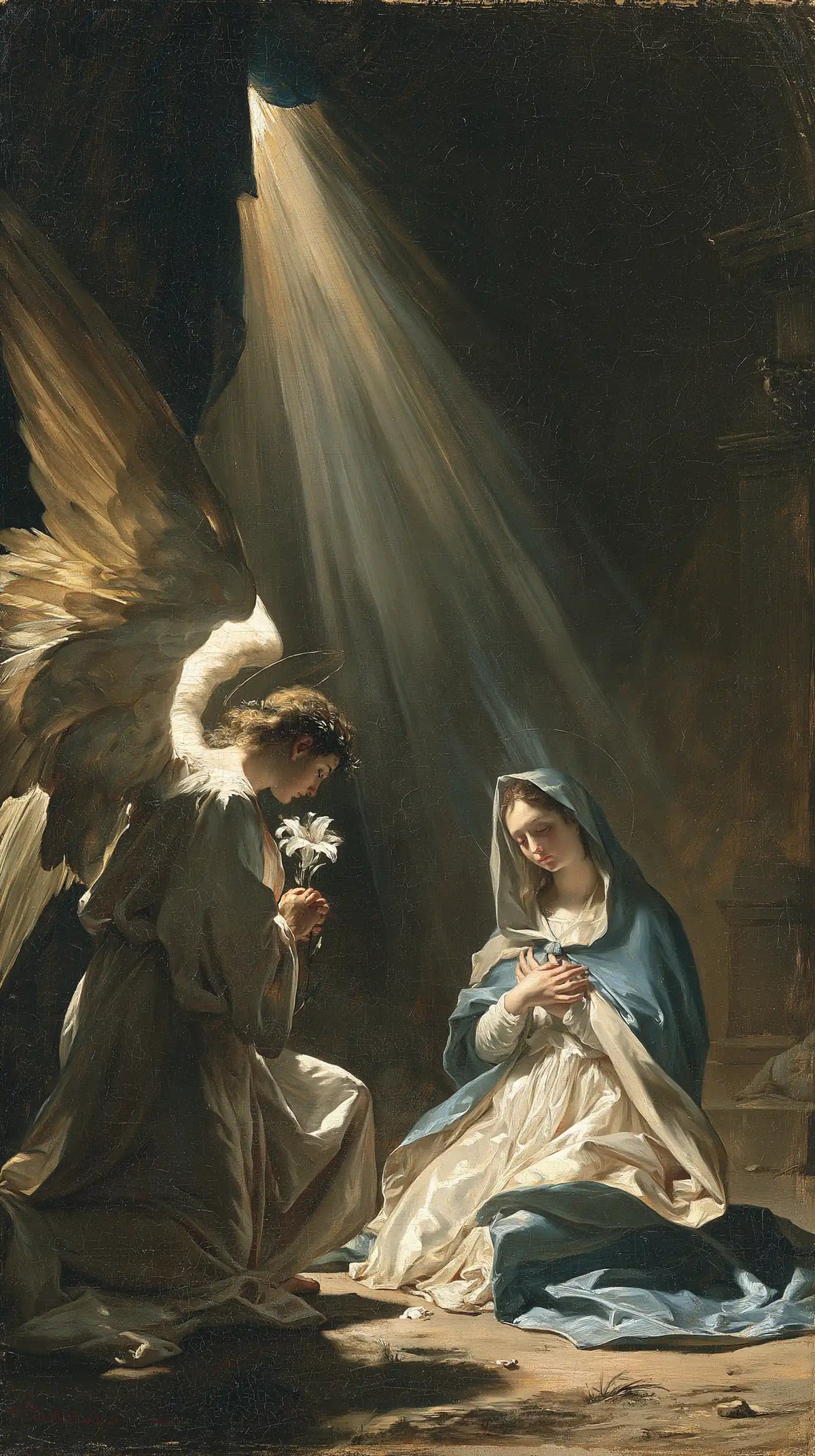 The Annunciation - Celestial Annunciation in Blue Ivory and Gold · Portrait n° 4