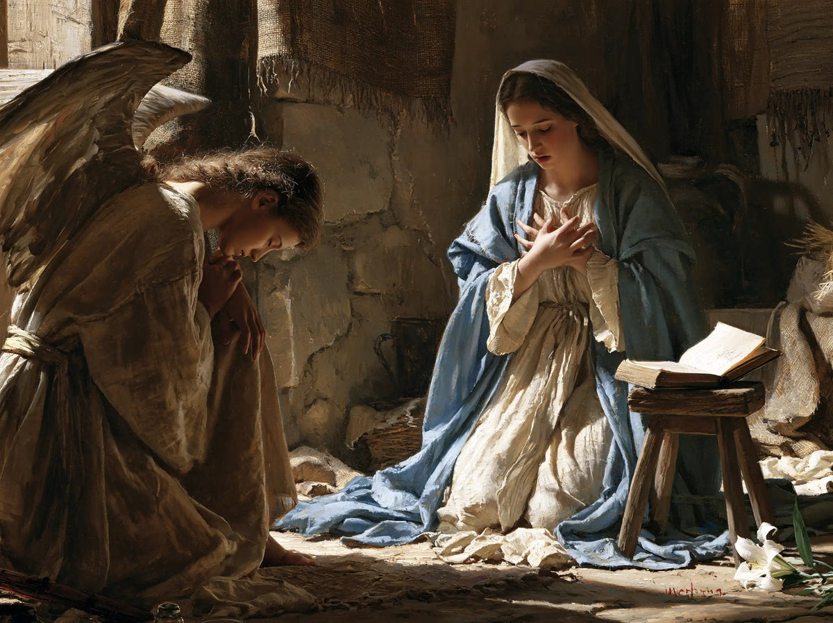 The Annunciation — Reading Paused beside the Ancient Wall