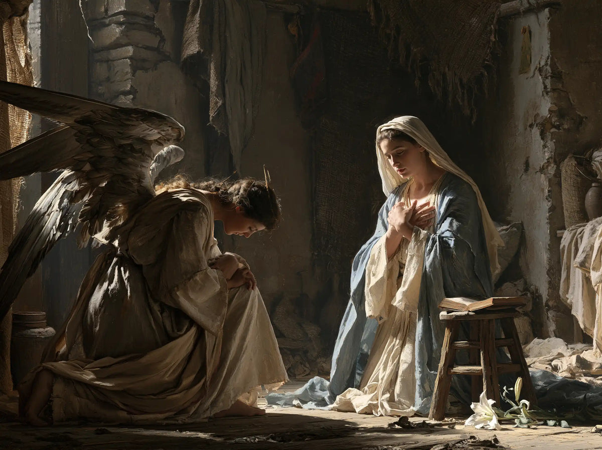 The Annunciation — The Greeting beneath the Grey Stones