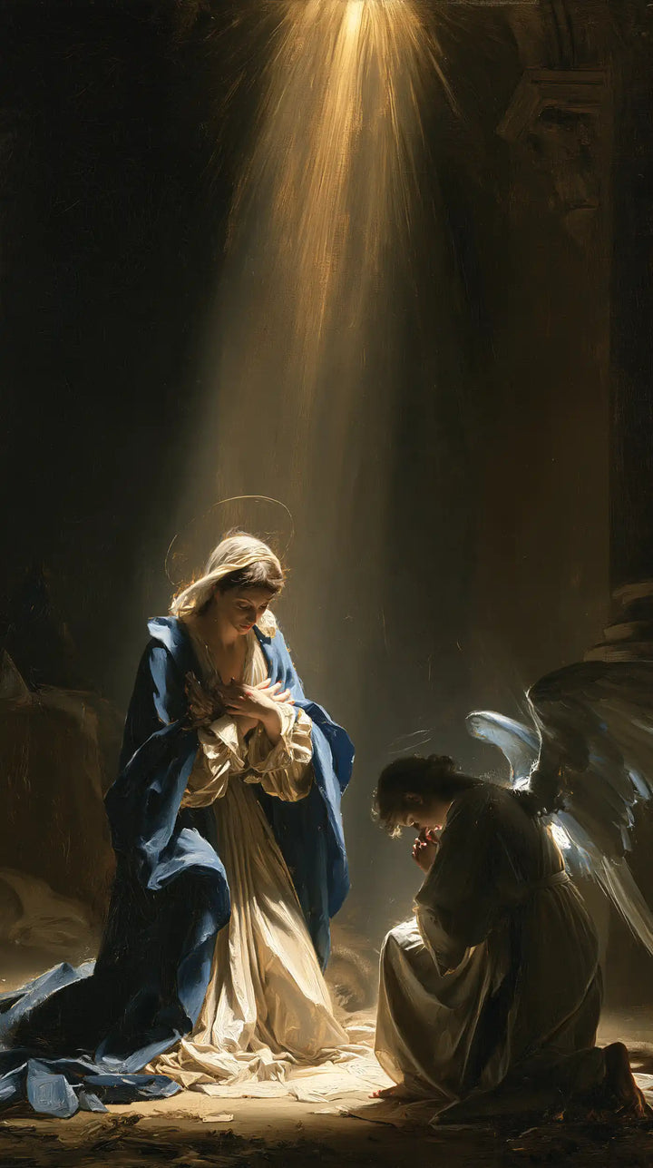 The Annunciation — The Blue Mantle beside the Narrow Ray