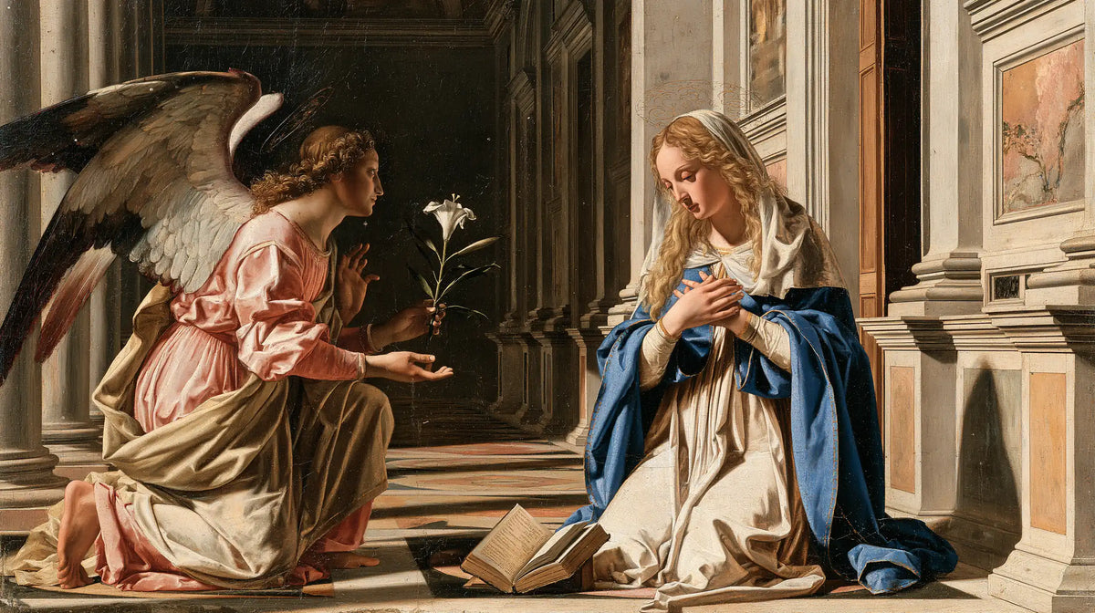 The Annunciation — The Open Palm in the Rose-Coloured Gallery