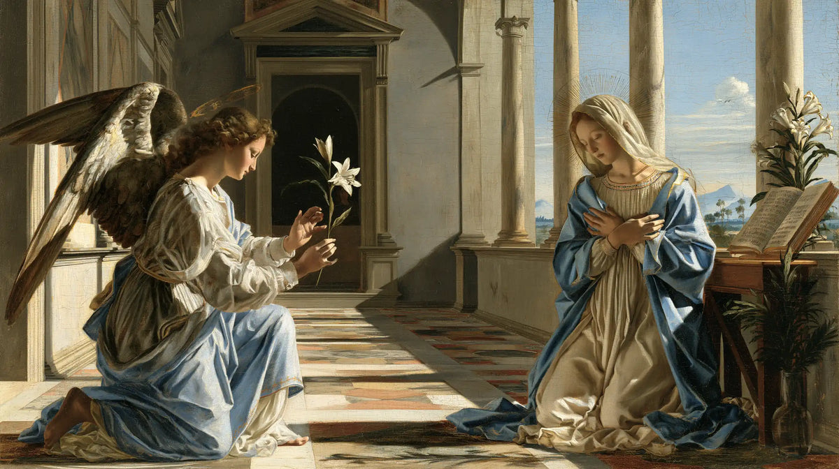 The Annunciation — The Raised Pages beside the Blue Sky