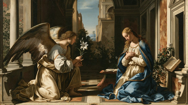 The Annunciation — The Lily in the Portico Garden