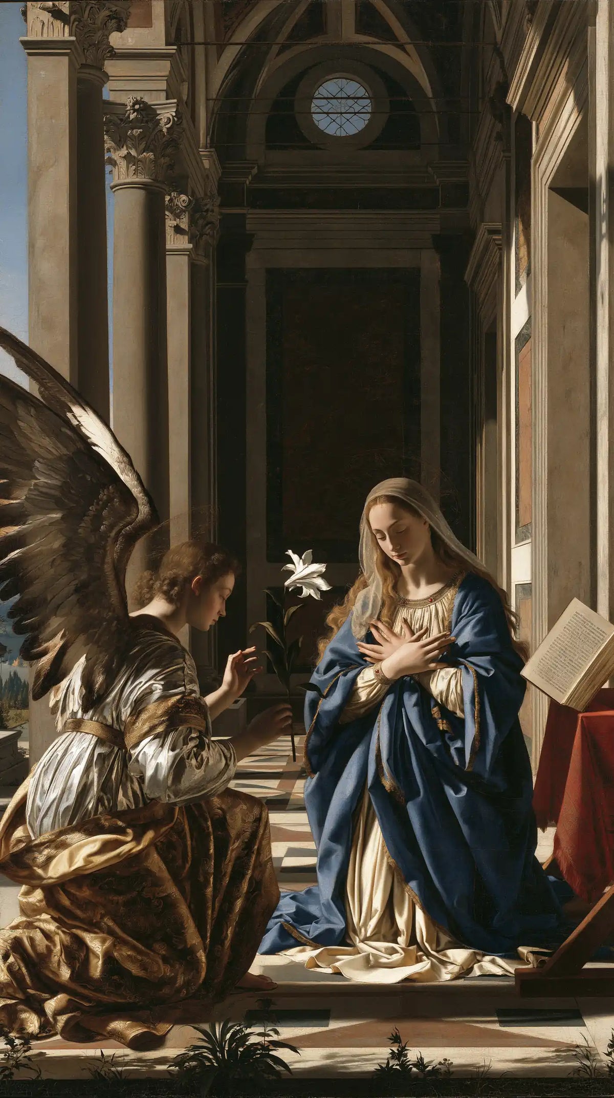 The Annunciation — The Annunciation beneath the Medallion