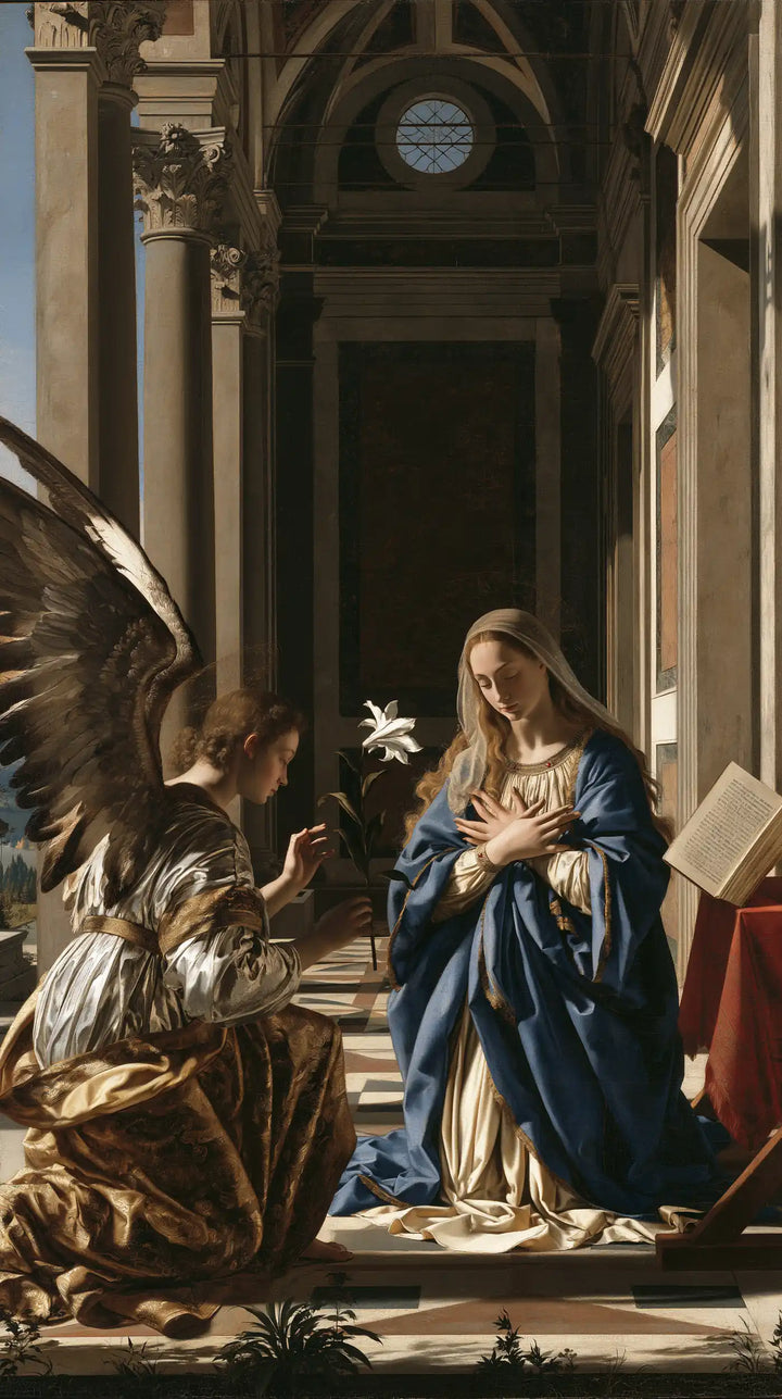 The Annunciation — The Annunciation beneath the Medallion