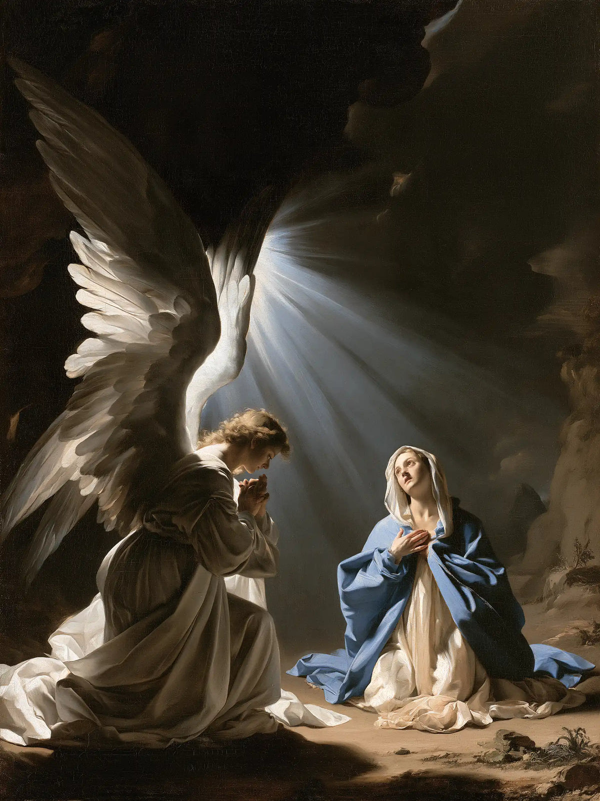 The Annunciation — Joined Hands beneath the Fan of Light