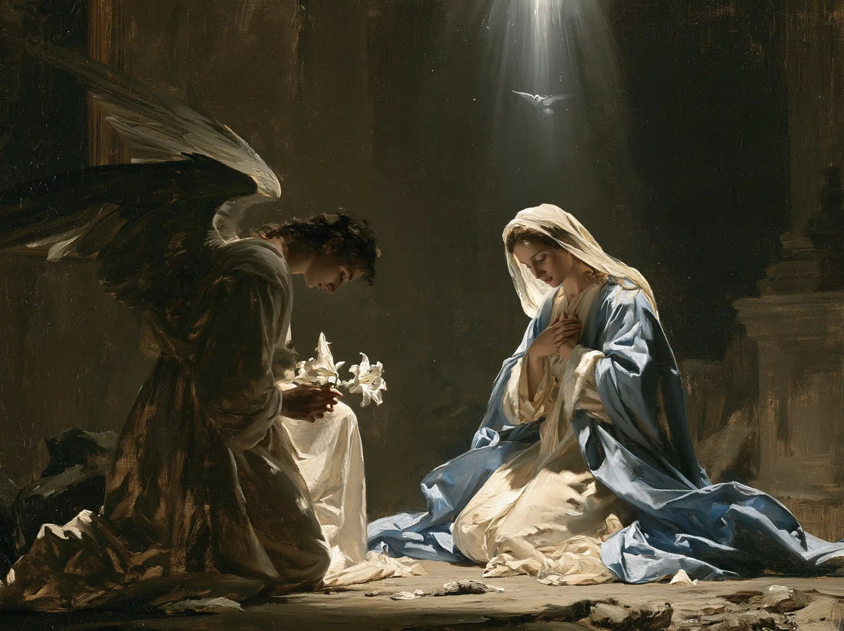 The Annunciation — The Bouquet beneath the Vertical Light