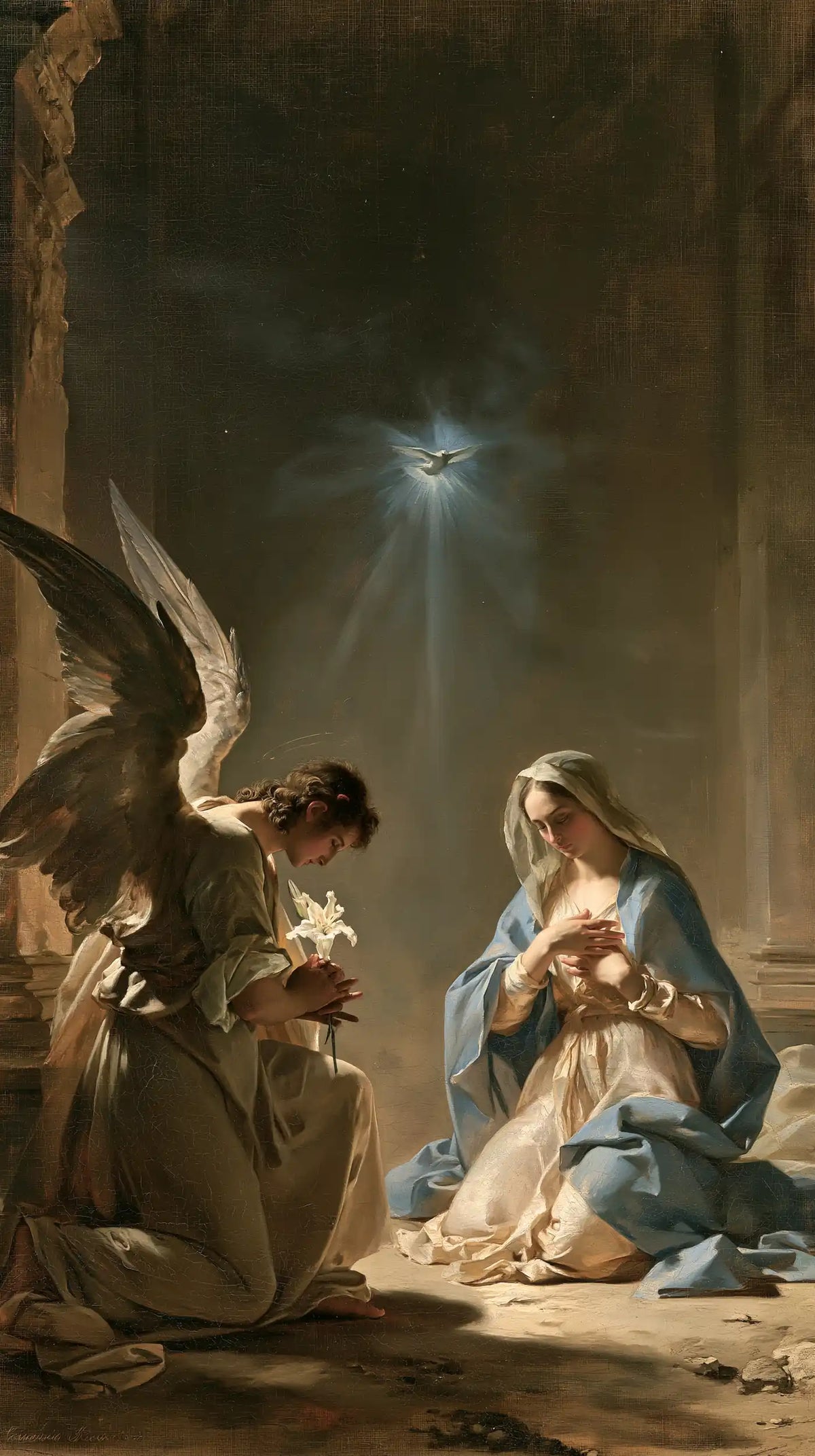 The Annunciation — The Little Dove in the Tall Chamber