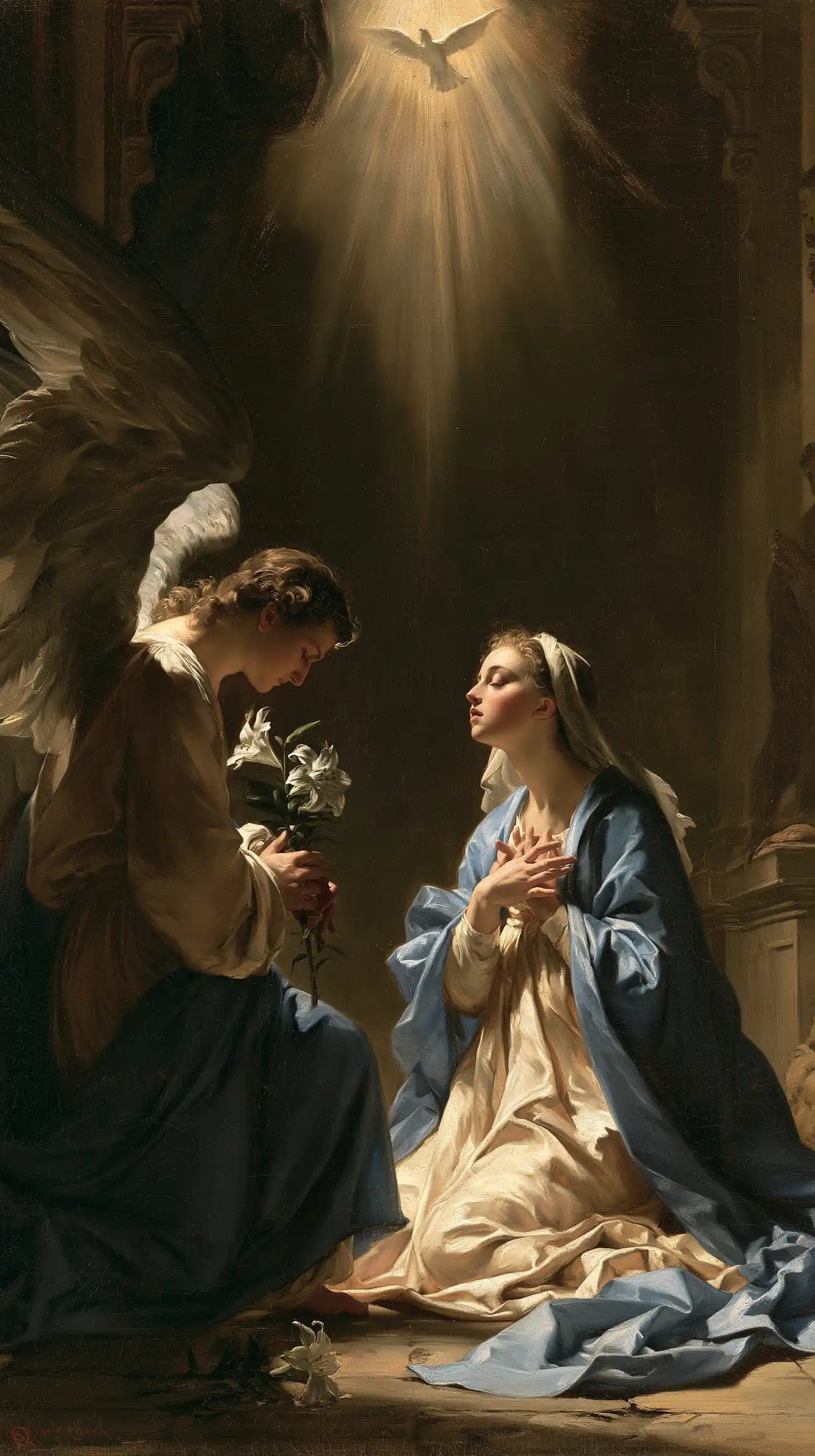 The Annunciation — A Face Lifted toward Peace