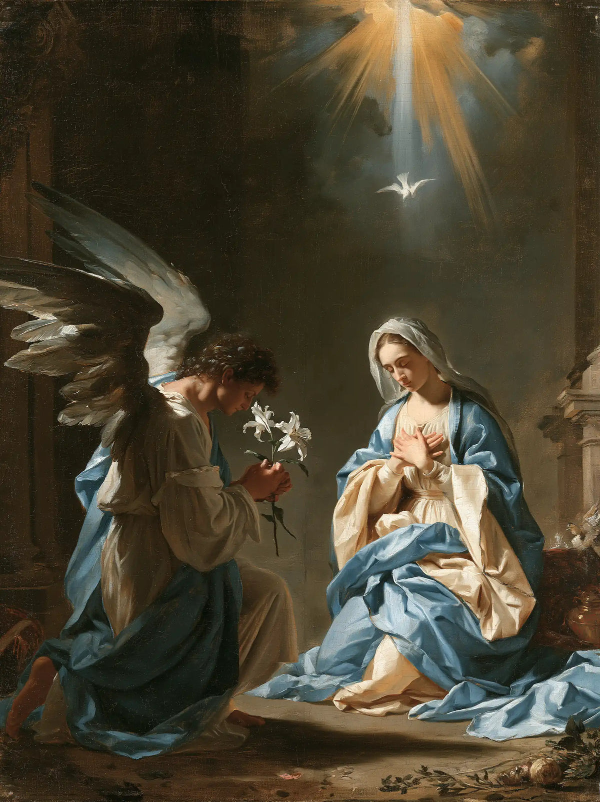 The Annunciation — Blue beneath the Opening in the Sky
