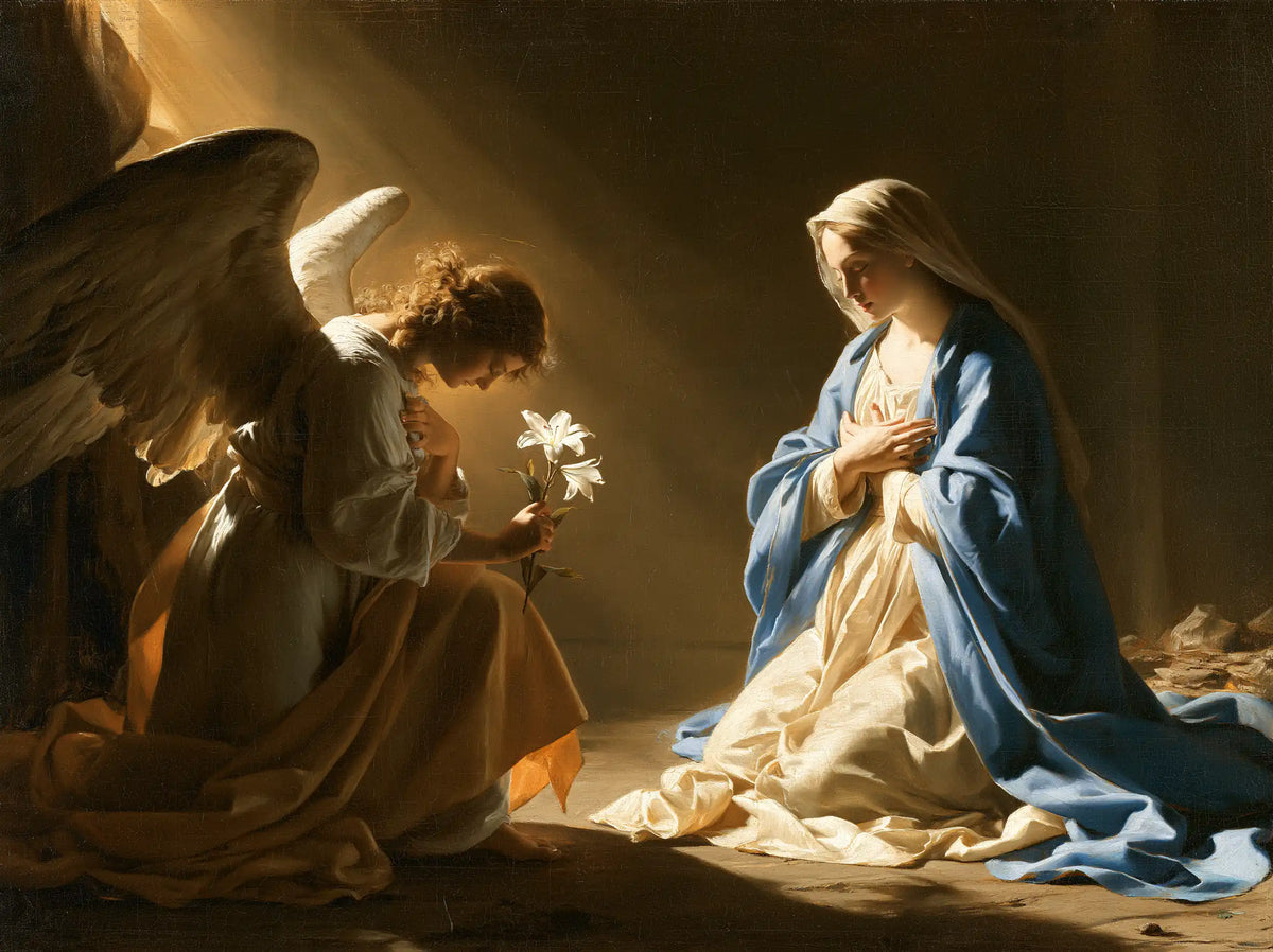 The Annunciation — The Lily in Amber Gentleness