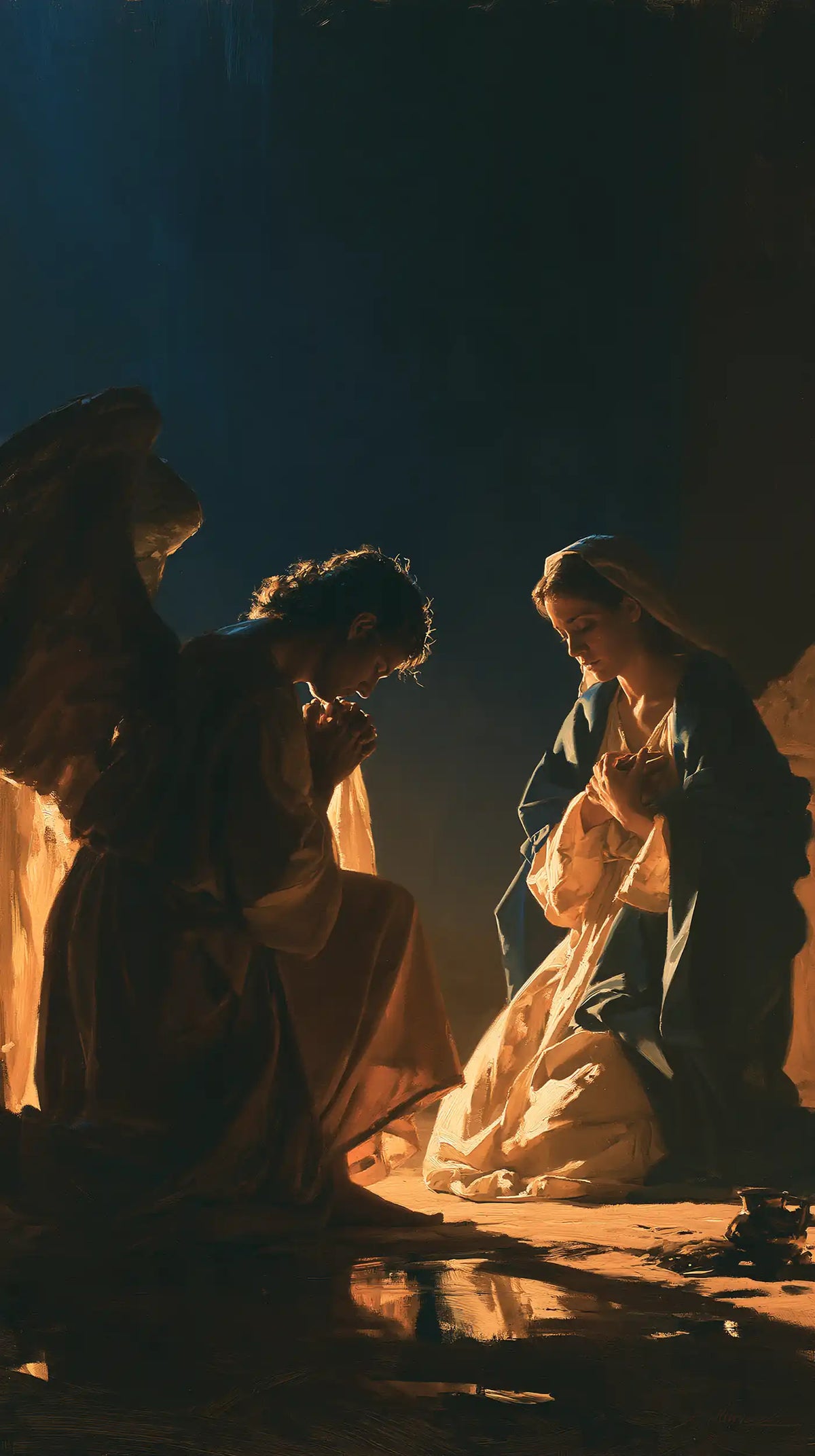 The Annunciation — The Copper Reflection at Mary’s Feet