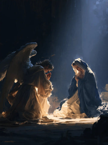 The Annunciation - Midnight Blue Chiaroscuro · Portrait n° 17