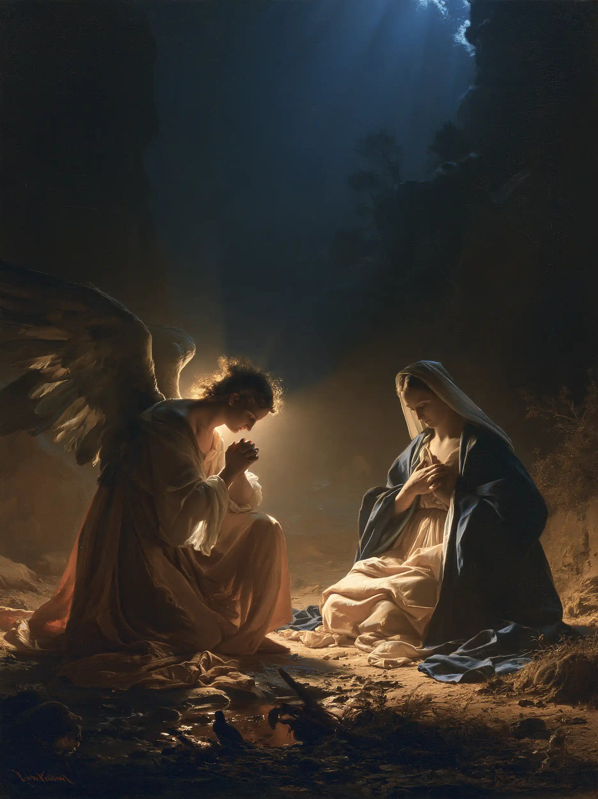 The Annunciation — Prayer beneath the Nocturnal Opening