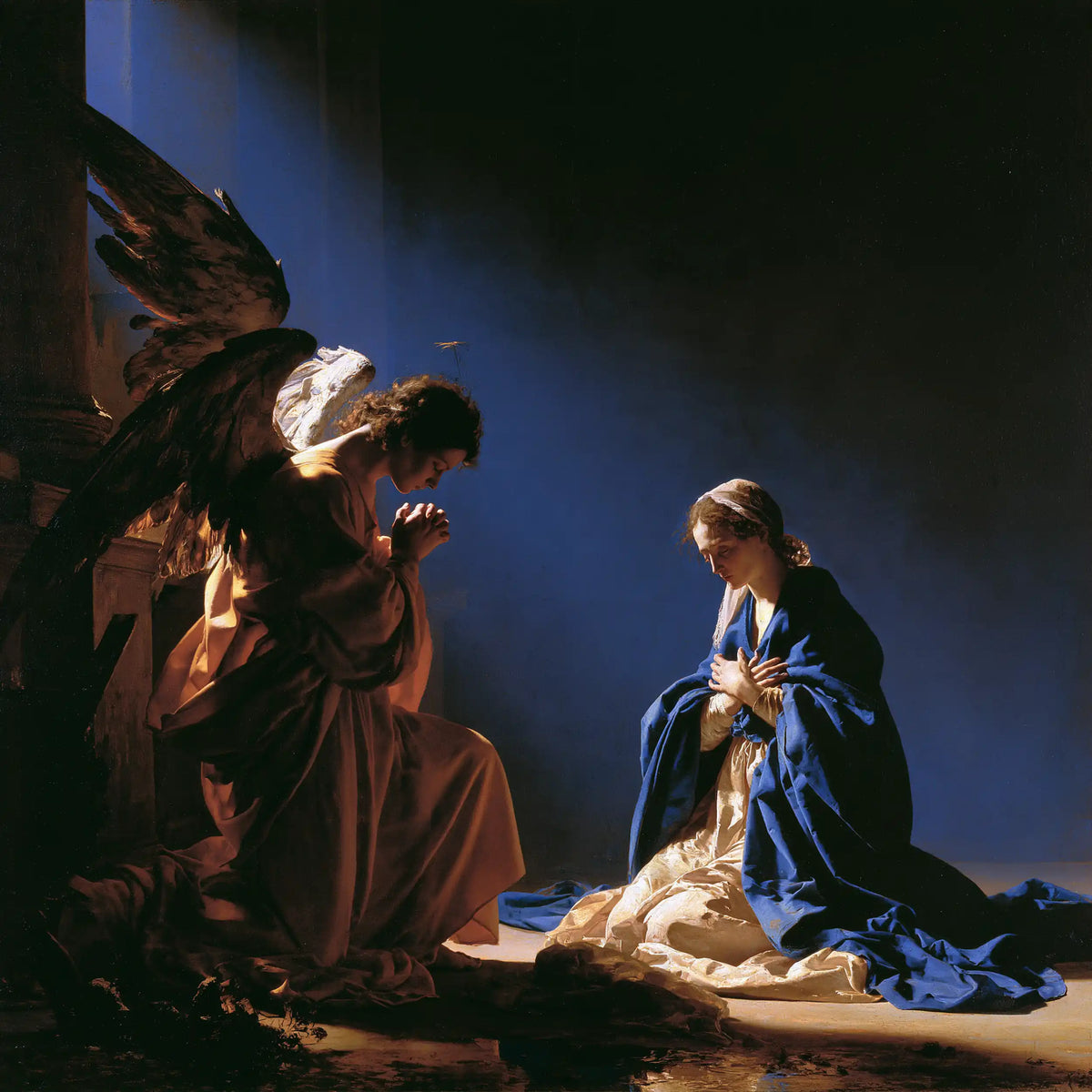 The Annunciation — Copper-Hued Wings before Azure