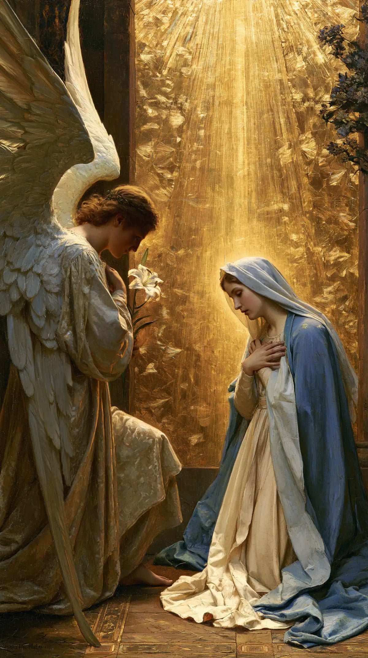 The Annunciation — The Promise beneath the Long Golden Ray