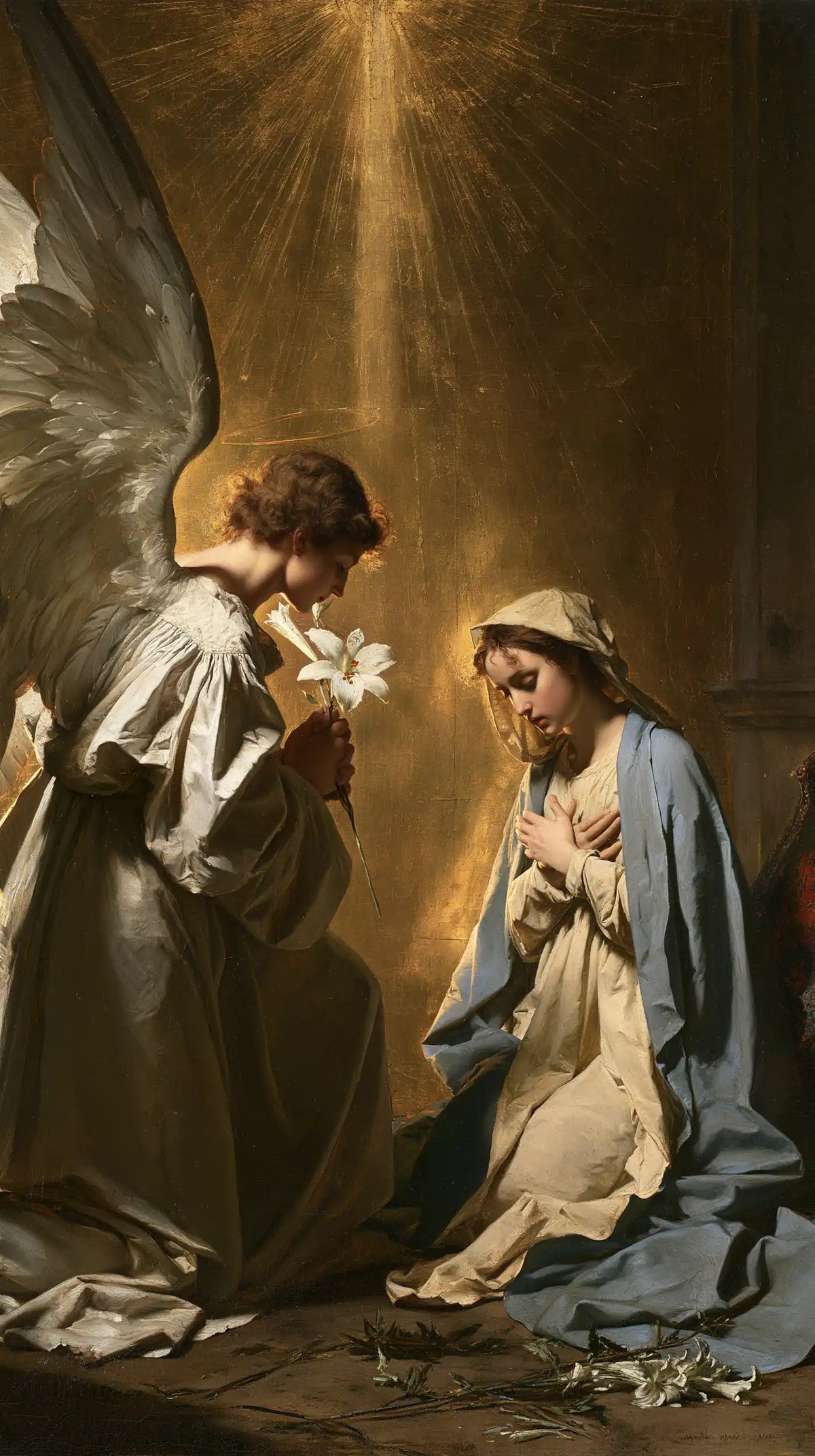 The Annunciation — Prayer in the Recess of Gold
