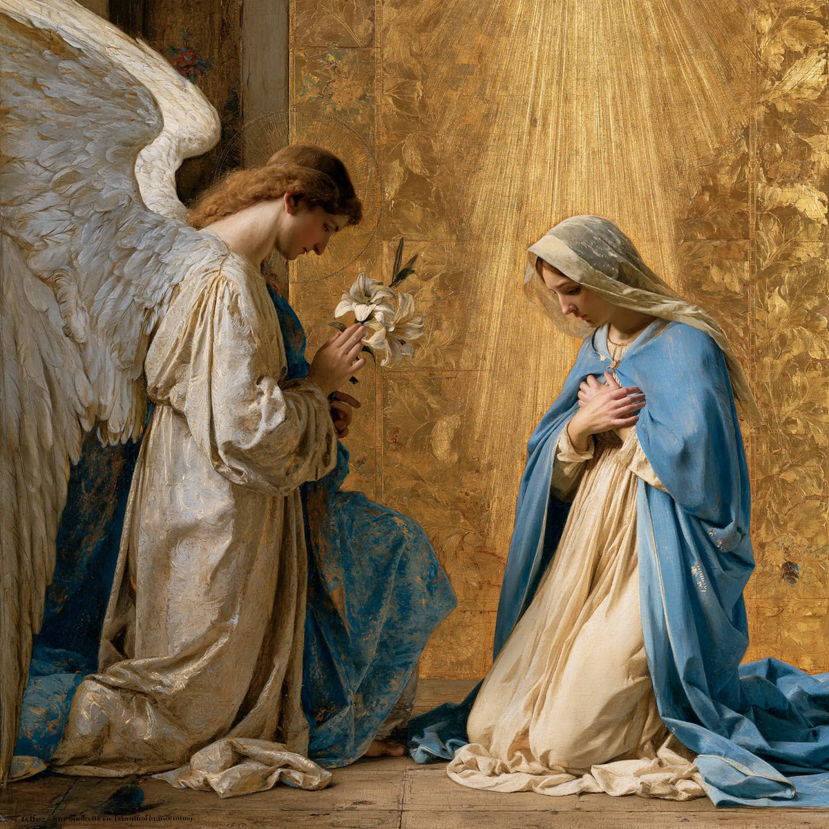 The Annunciation — The Bouquet before the Turquoise Drapery