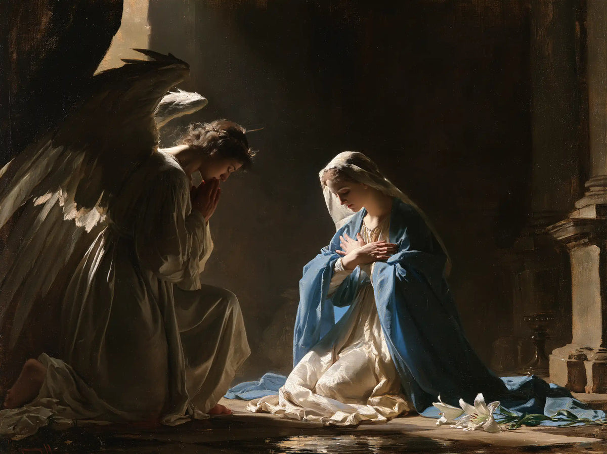 The Annunciation — Lilies at the Foot of Blue Silence