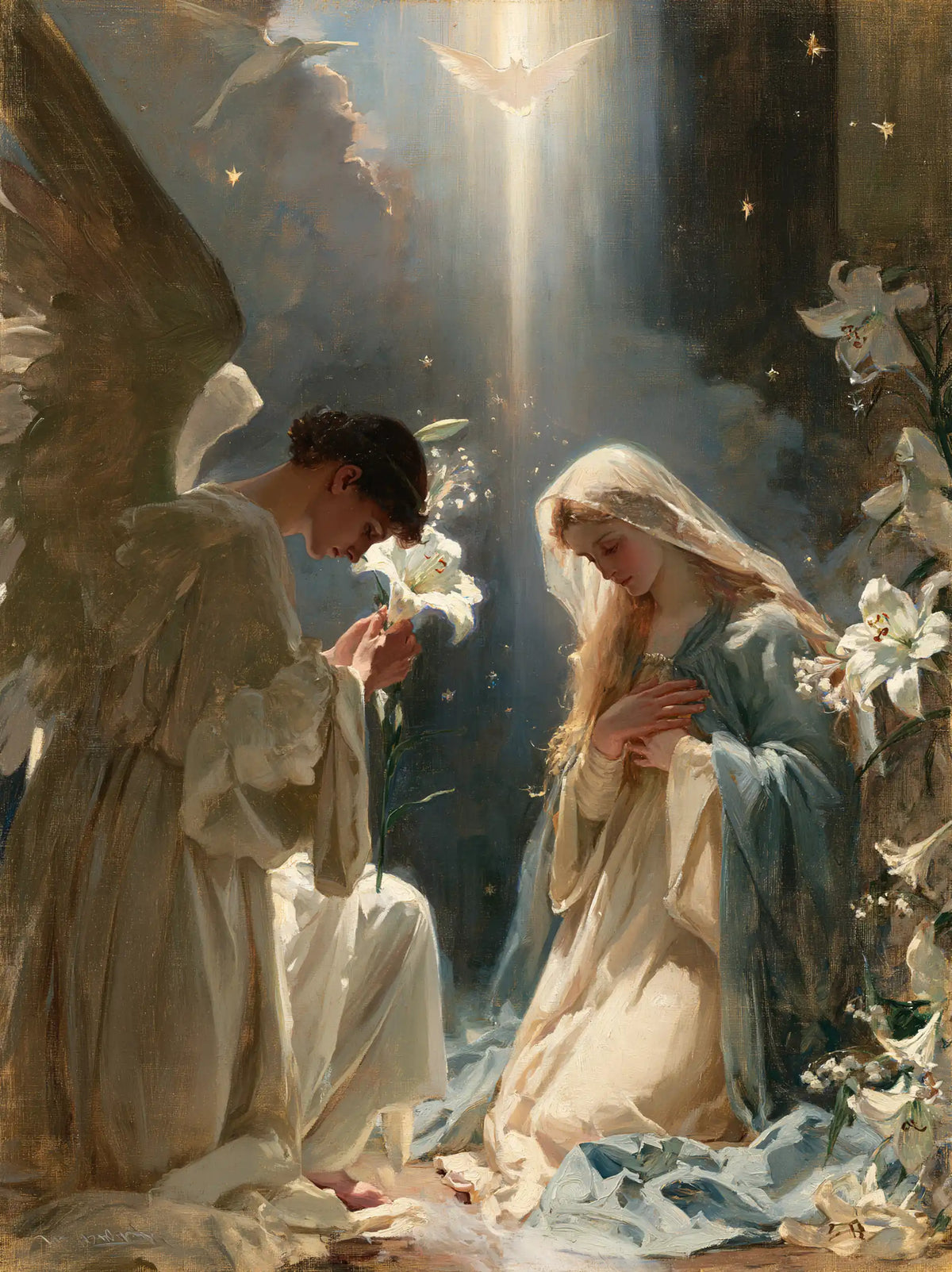 The Annunciation — Bowed Faces beneath the Day’s Star