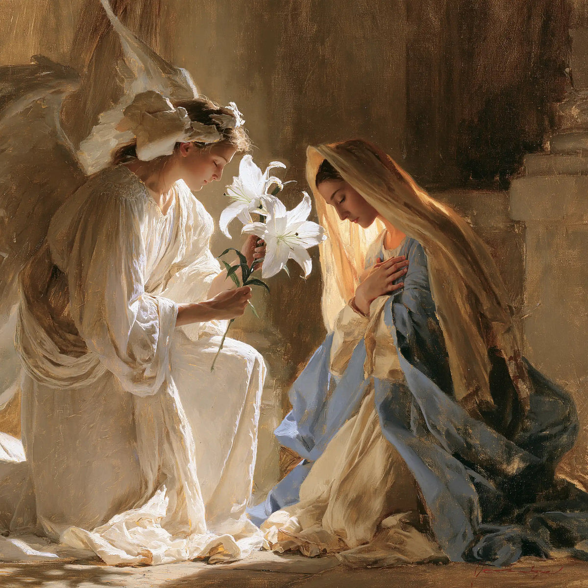 The Annunciation — The Bouquet in the Radiance of the Ochre Veil