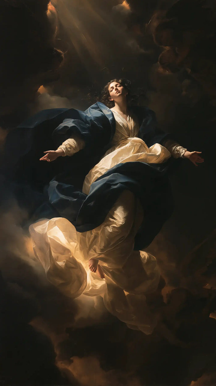The Assumption of Mary - Caravaggio Tenebrism · Portrait n° 1