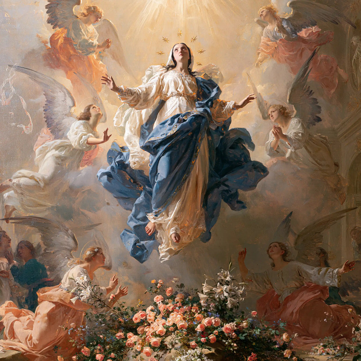 The Assumption of Mary — Flight in the Gentleness of Petals