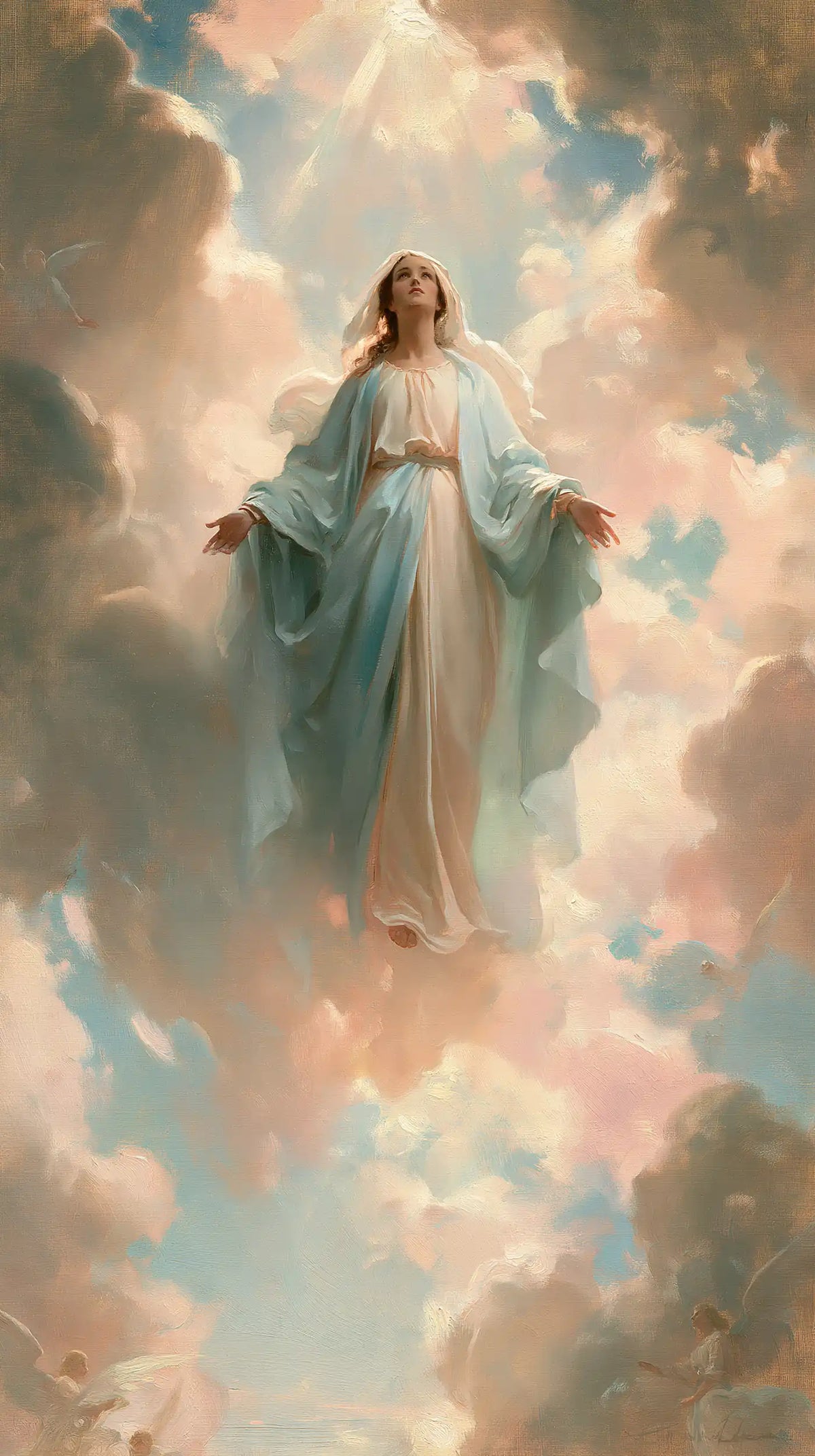 The Assumption of Mary — The Seafoam Veil of Dawn