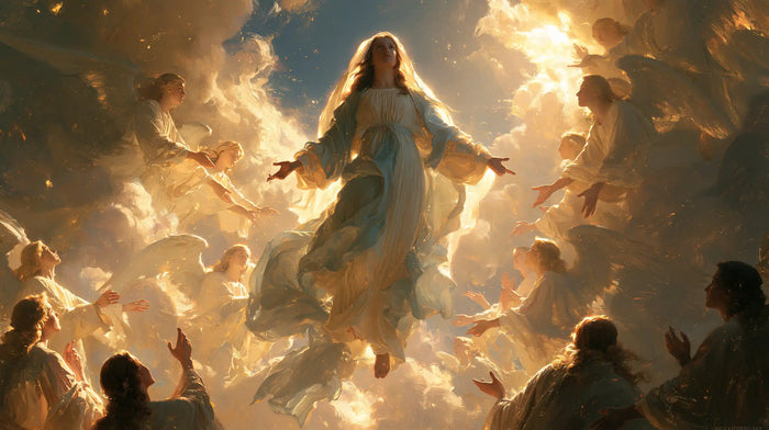 The Assumption of Mary — The Veil in Solar Dust