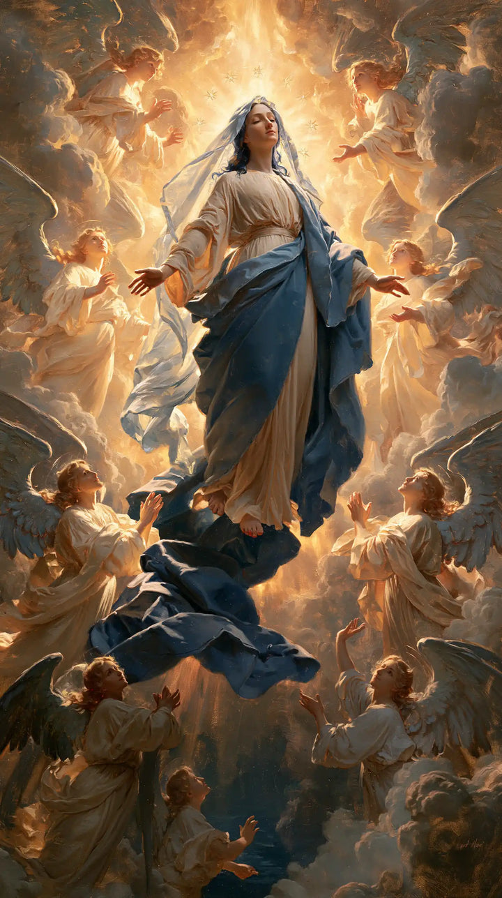 The Assumption of Mary — The Blue Train in the Fiery Choir