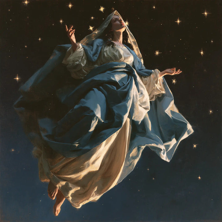 The Assumption of Mary - Midnight Blue Chiaroscuro · Square n° 1