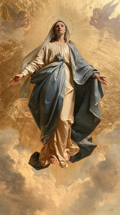 The Assumption of Mary — Beneath a Distant Angel’s Gaze