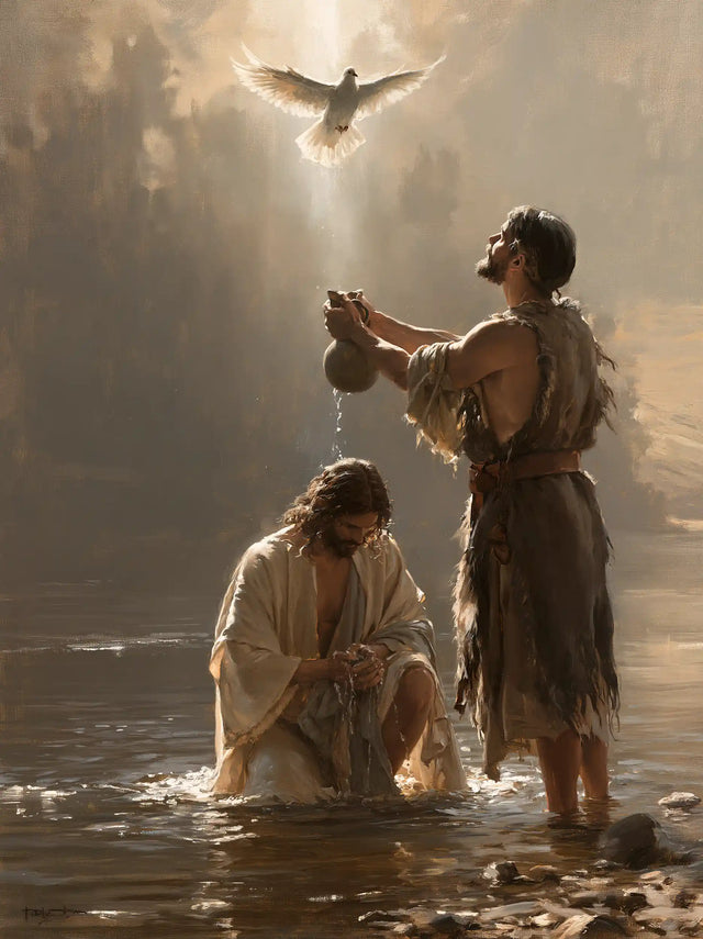 The Baptism of Jesus – Symbolist · Kneeling in the Jordan · Portrait no. 7