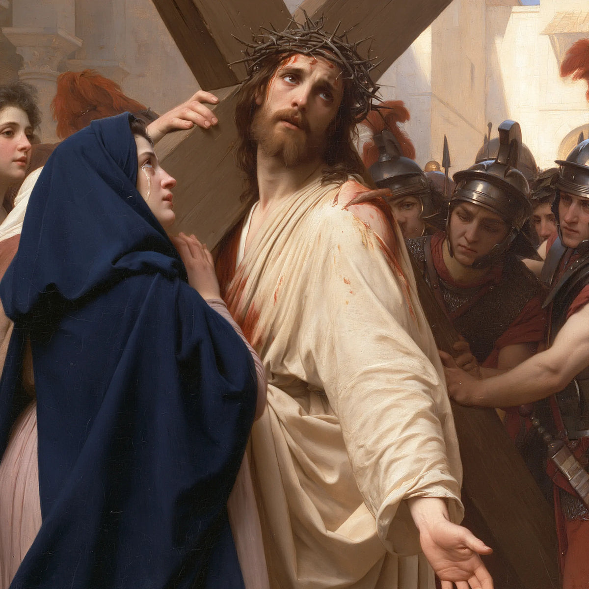 Christ Carrying the Cross — The Burden Accepted beneath the Thorns