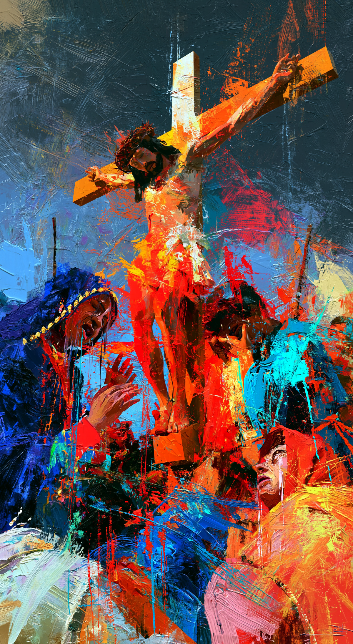 磔刑 - 表現主義者 ・ 肖像 n° 5 - キリスト教美術