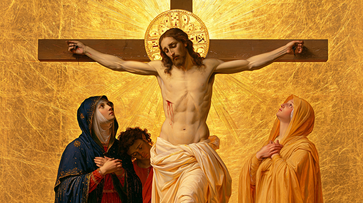 The Crucifixion — The Ornate Halo and Hands upon the Heart