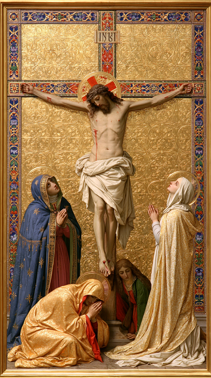 The Crucifixion — The Vigil within the Flowered Frame