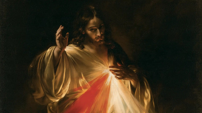 Divine Mercy Jesus - Caravaggio Tenebrism · Landscape n° 3