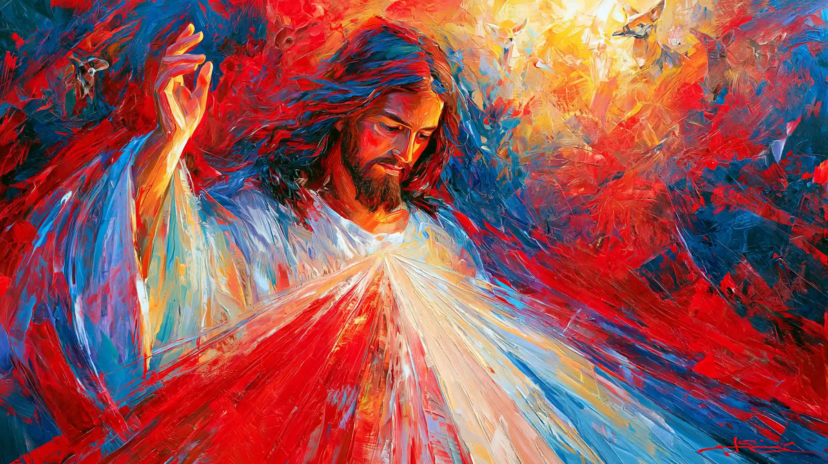 Divine Mercy Jesus – Expressionist · Landscape no. 8