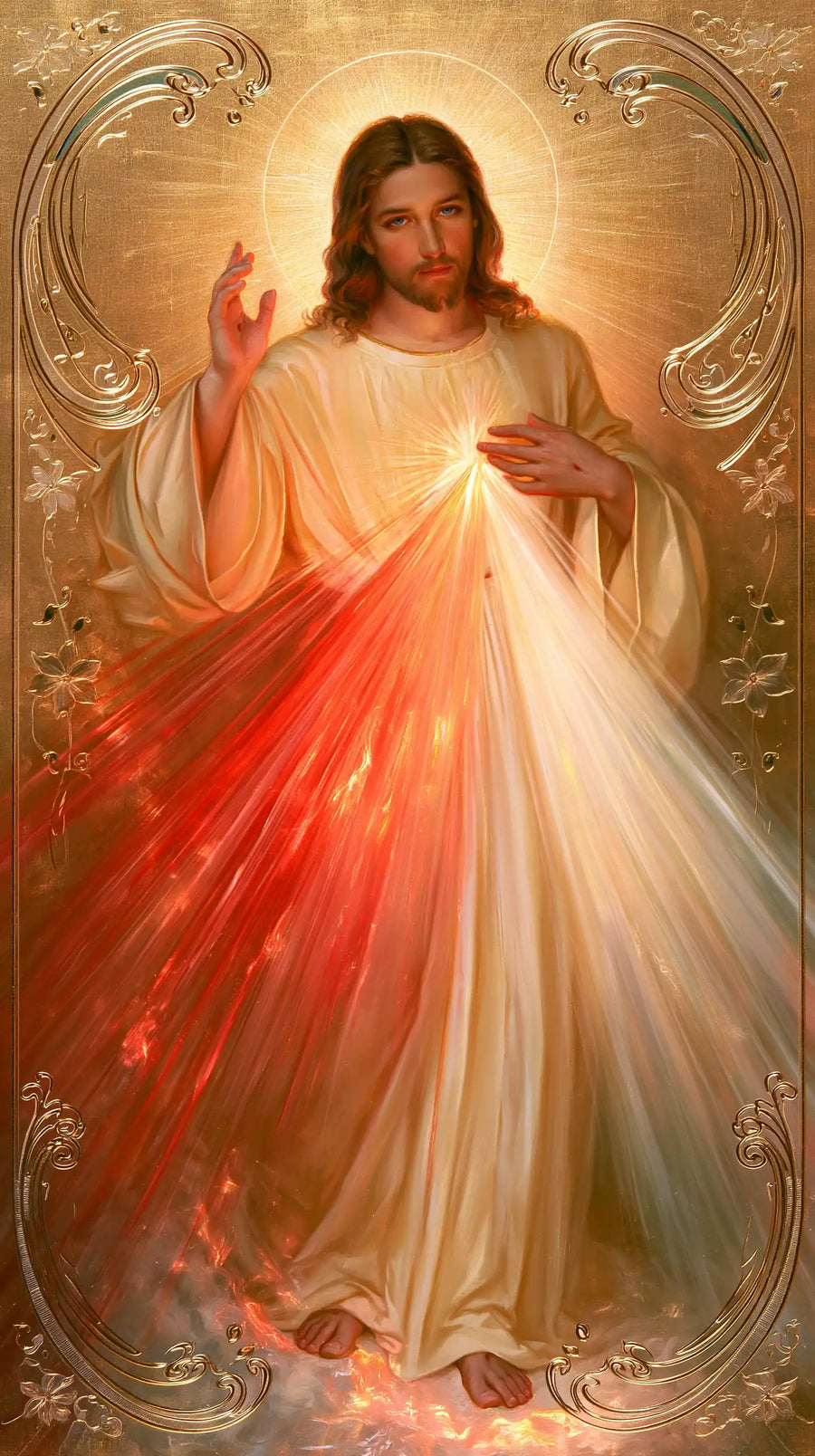 Divine Mercy Jesus - Sacred Art Nouveau · Portrait n° 6